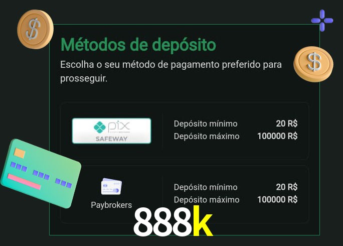 O cassino 888k oferece uma grande variedade de métodos de pagamento